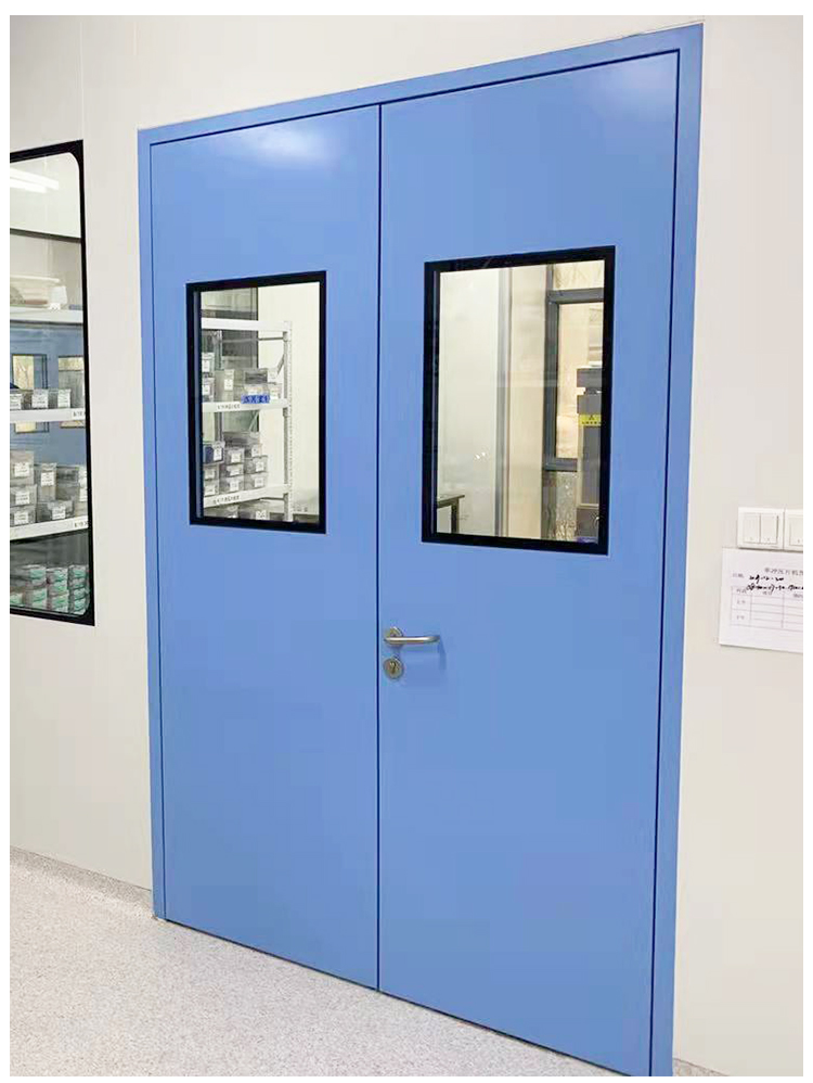 Purification door double insulating glass window clean room